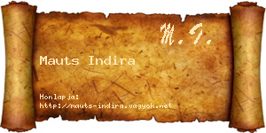 Mauts Indira névjegykártya